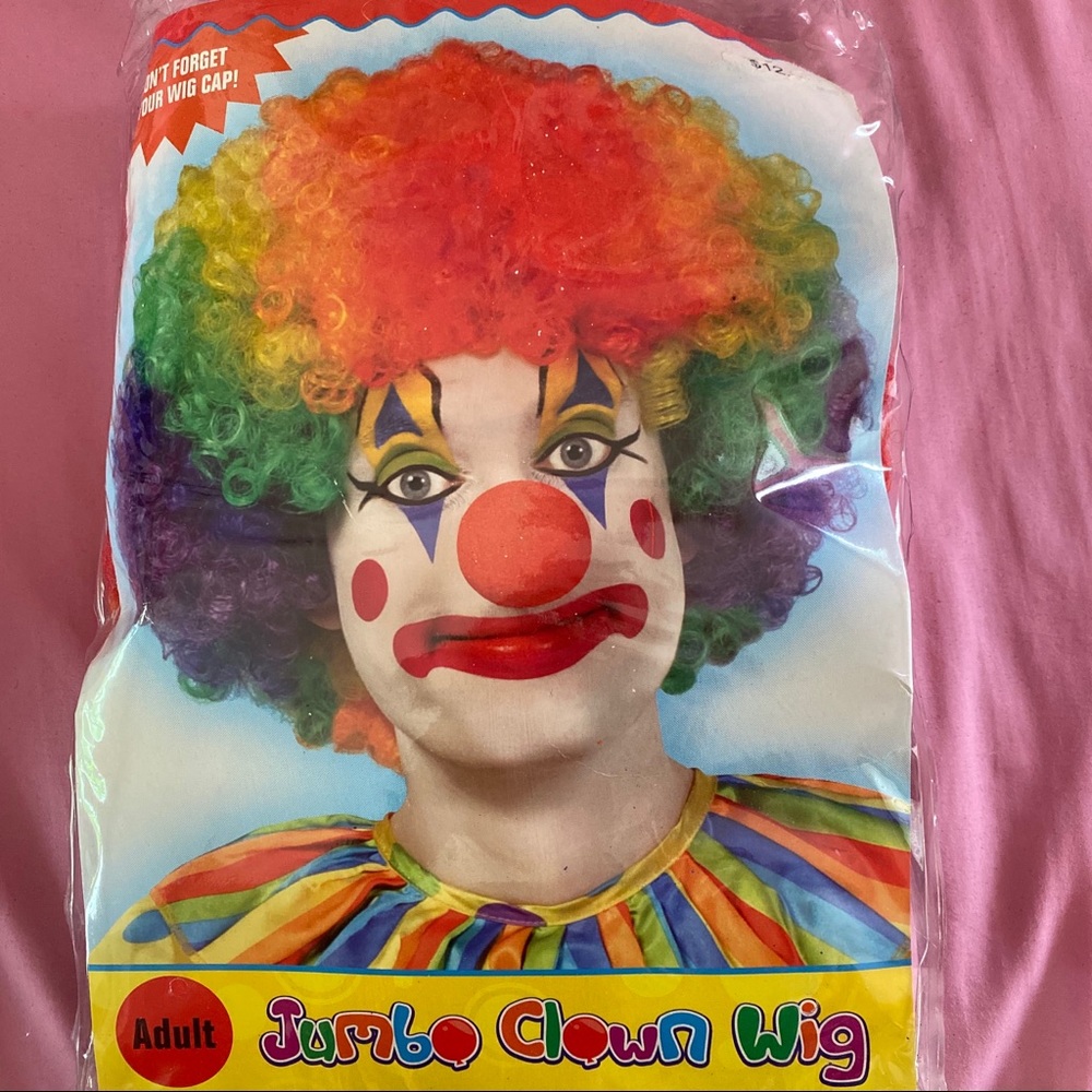 NWT Adult Jumbo Clown Wig